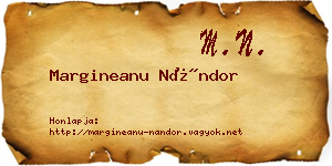 Margineanu Nándor névjegykártya